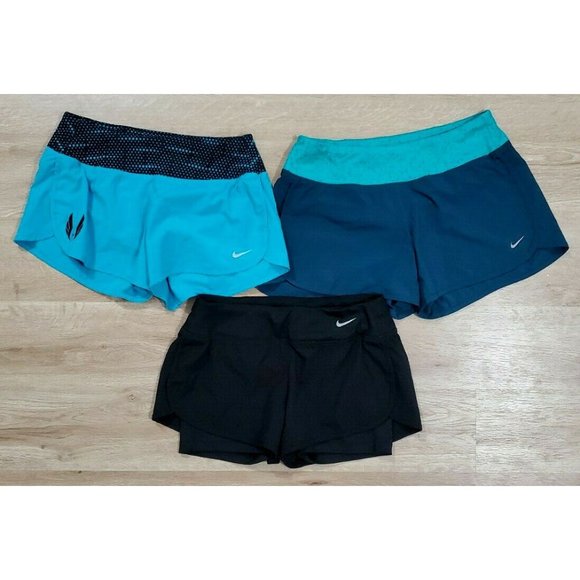 Nike Pants - Nike Womens Lot of 3 Lined Rival Blue Black Shorts